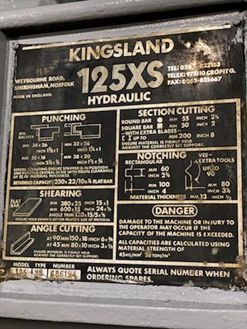 KINGSLAND 125XS Ironworkers | Machine Tools South